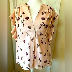 Joie blouse size M blush print like new